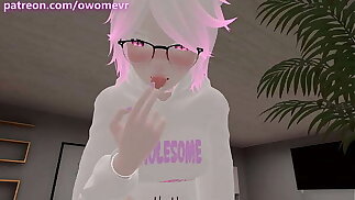 Horny Yandere ties you adjacent to and fucks you because she loves you - VRchat erp roleplay - Preview